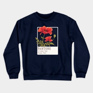 Pantone Poppy red flower Crewneck Sweatshirt